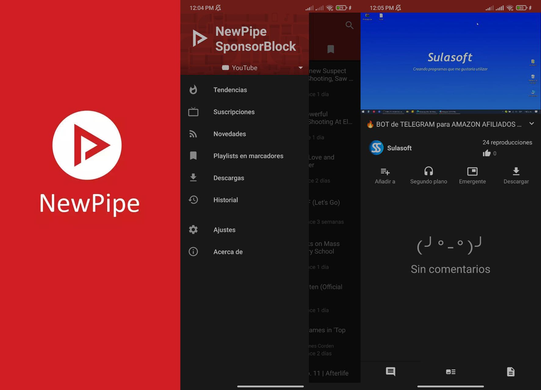NewPipe una alternativa a Youtube para ver videos sin anuncios