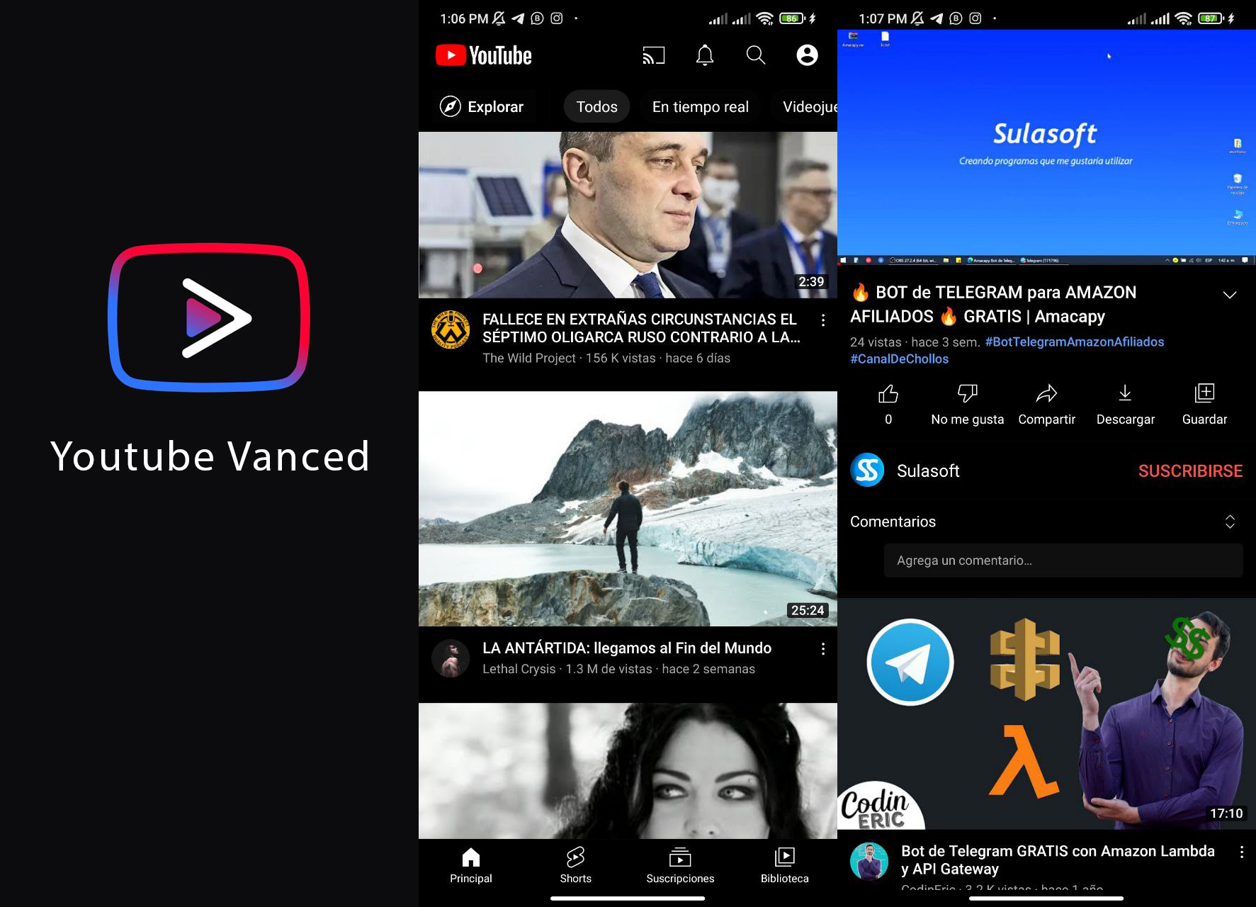 Youtube Vanced permite ver videos sin anuncios y con pantalla apagada